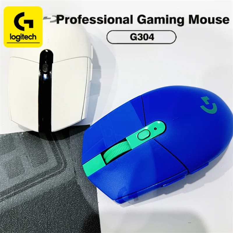 Mouse da gioco wireless Logitech G304: 12000 DPI, sensore Hero, batteria a lunga durata, compatibile con vari laptop.