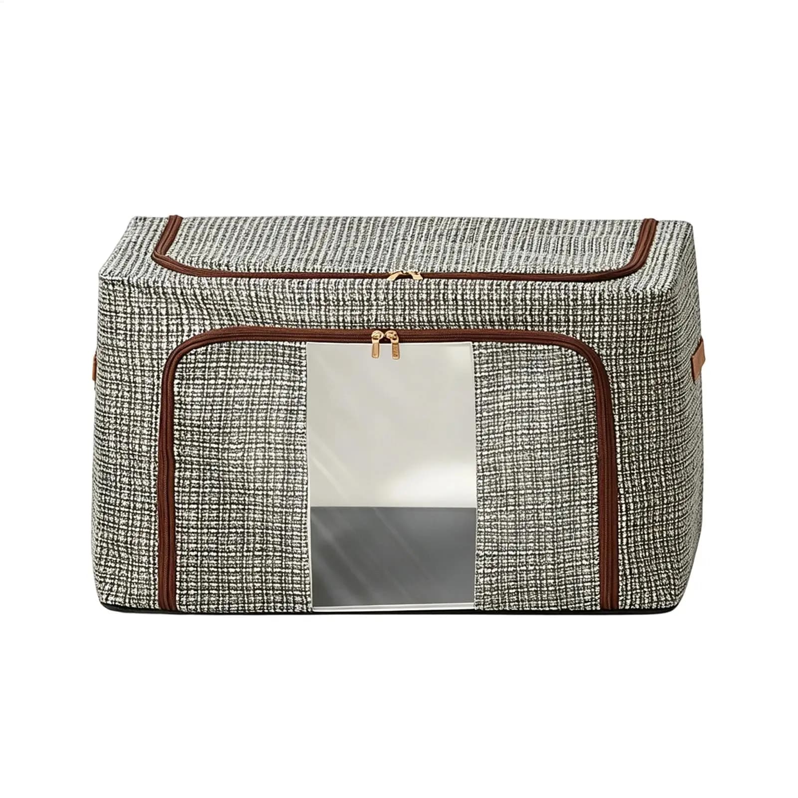 Contenitori per vestiti, contenitori pieghevoli con cerniera e coperchio, contenitori per guardaroba, piumoni, lenzuola, cuscini, giocattoli