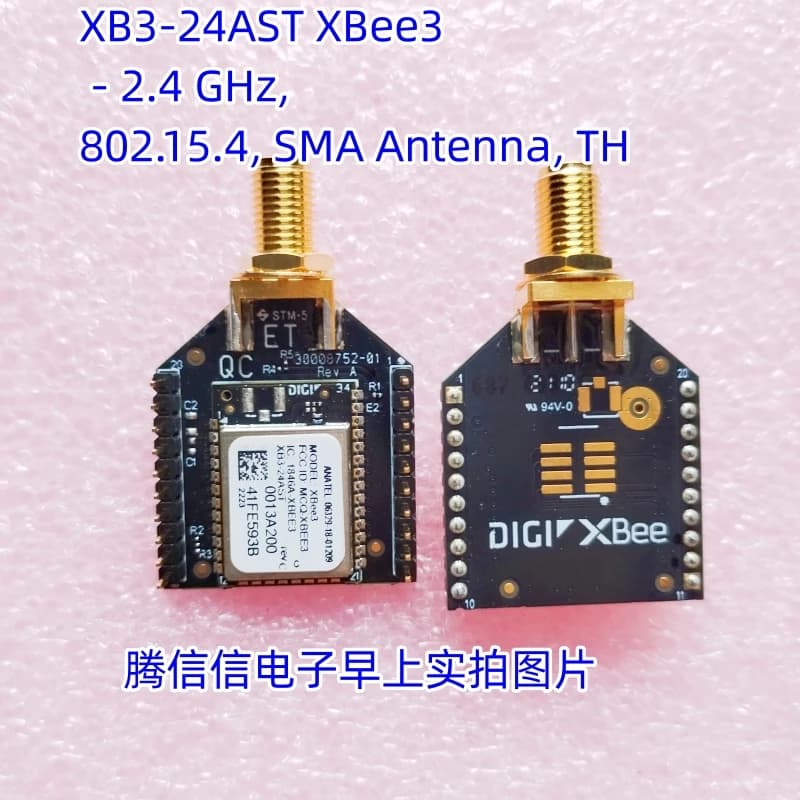 XB3-24AST-J Digi XBee3 - 2,4 GHz, 802.15.4, antenna SMA, TH