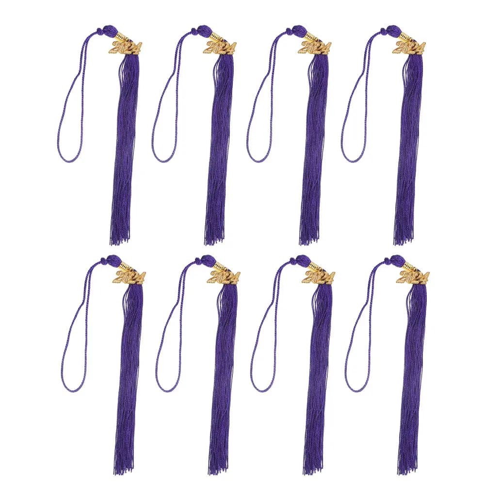8Pcs Graduation Hat Accessories Classic Tassels Pendants for Graduates 2024 Decoration Graduation Caps Supplies