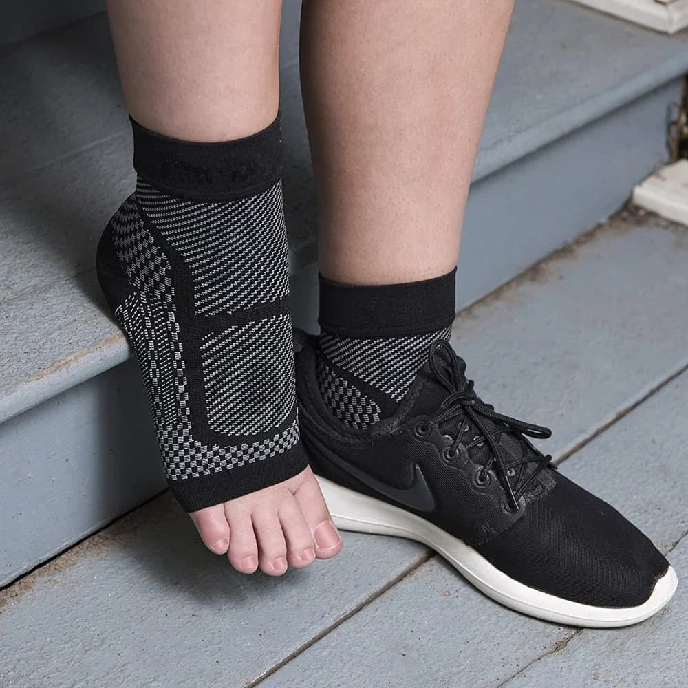 1 paio di tutore sportivo per caviglia, manica di compressione, fascite plantare, calzino per tendinite di Achille, dolore articolare, riduce il gonfiore, dolore al tallone