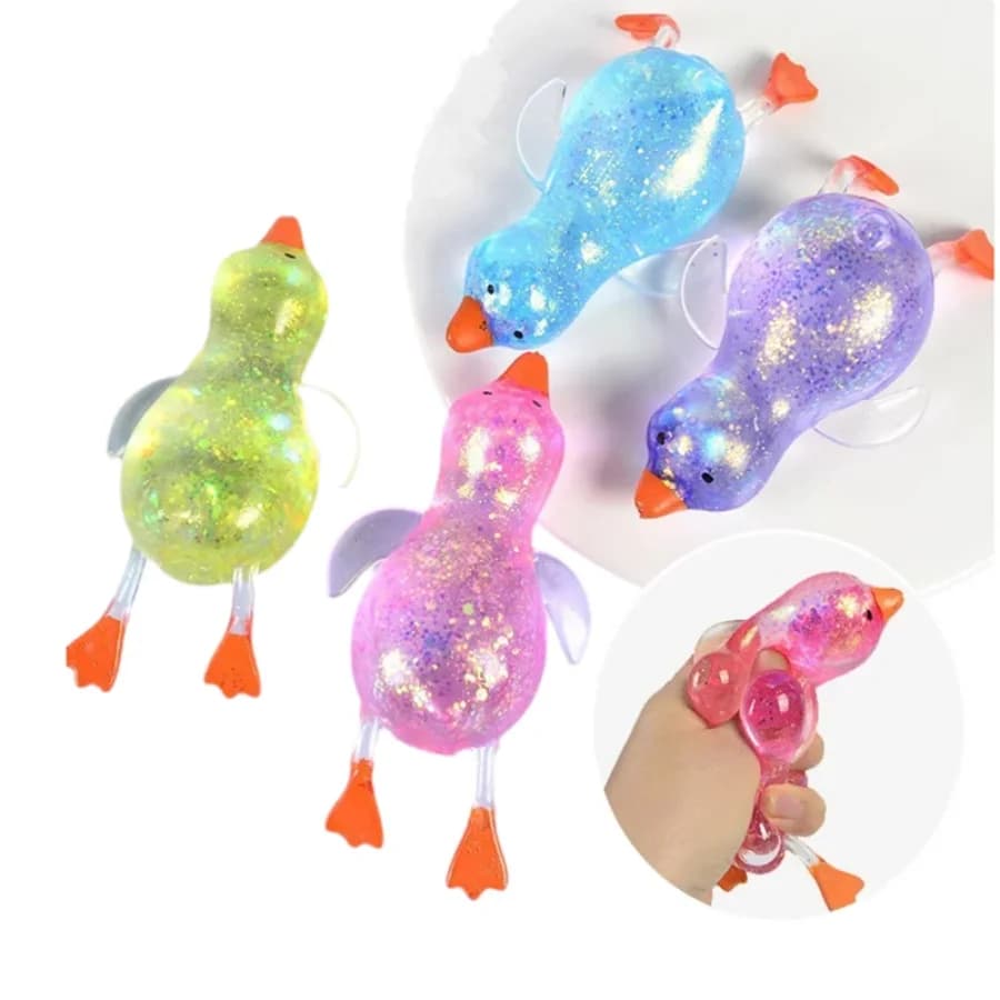 Antistress Toys in the shape of Oca and Anatra, Soft and Elastic, Ideal as a Gift for Children, Adults and Friends