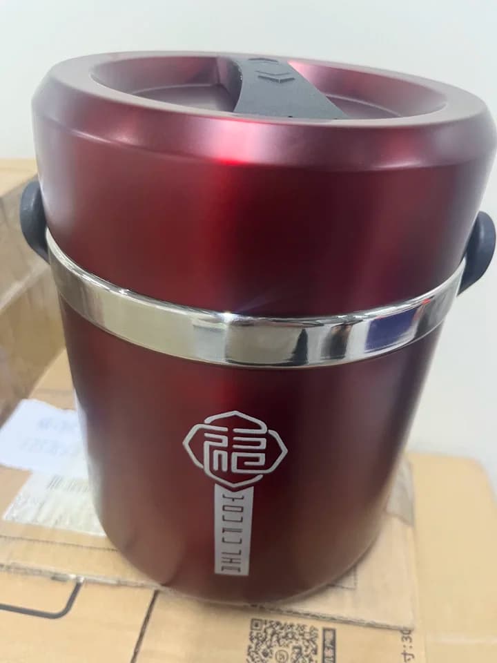 Contenitore Termico per Pranzo con Isolamento Sottovuoto per 6 Ore, in Acciaio Inox 304, Set Bento per Lavoratori, Adulti, Picnic e Studenti