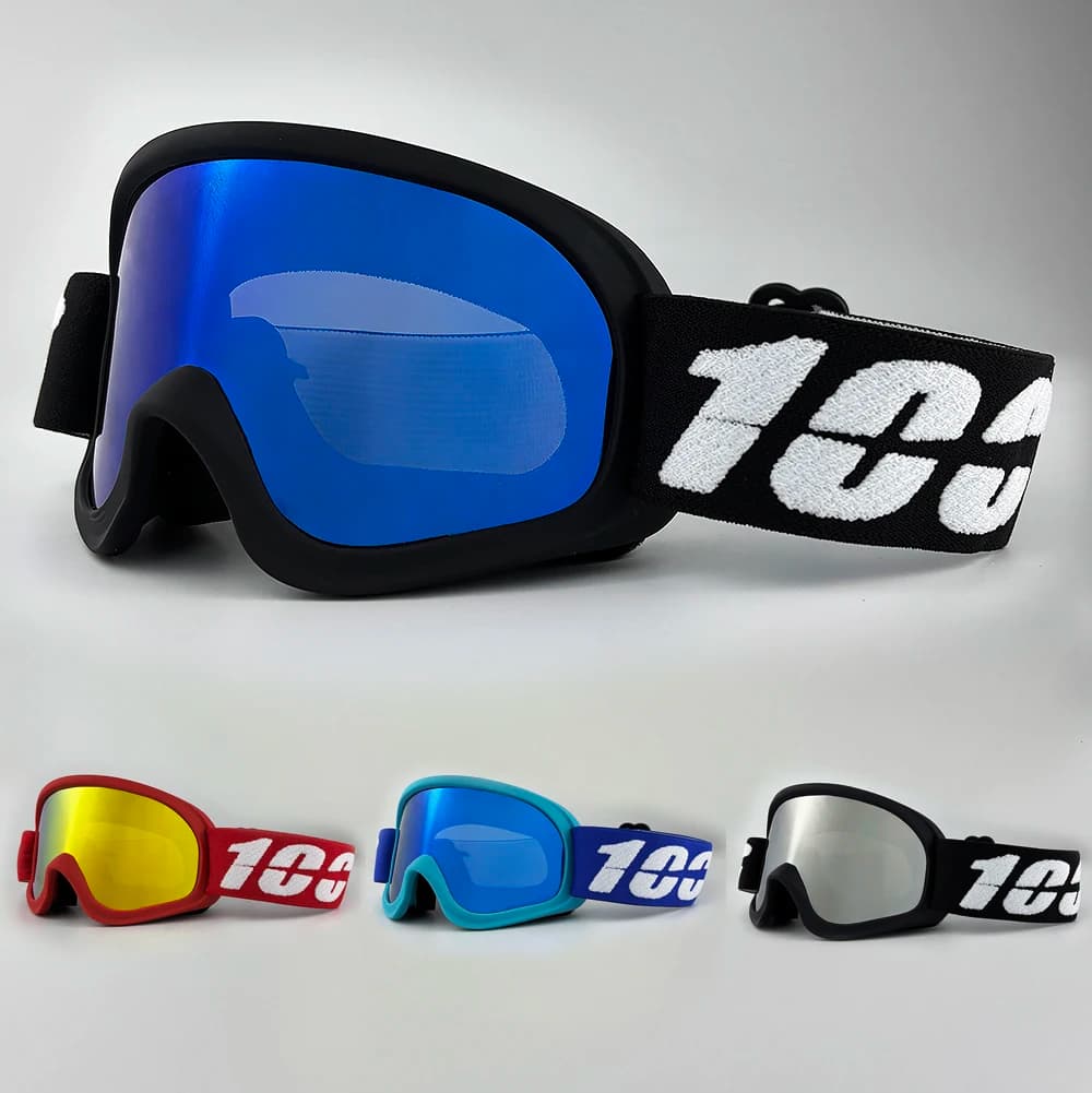 Occhiali da Moto Hot 100, Occhiali da Ciclismo, Occhiali Sportivi per Sci Fuoristrada, MX, ATV, Dirt Bike, Occhiali da Corsa, Occhiali da Motocross, Occhiali da Bicicletta