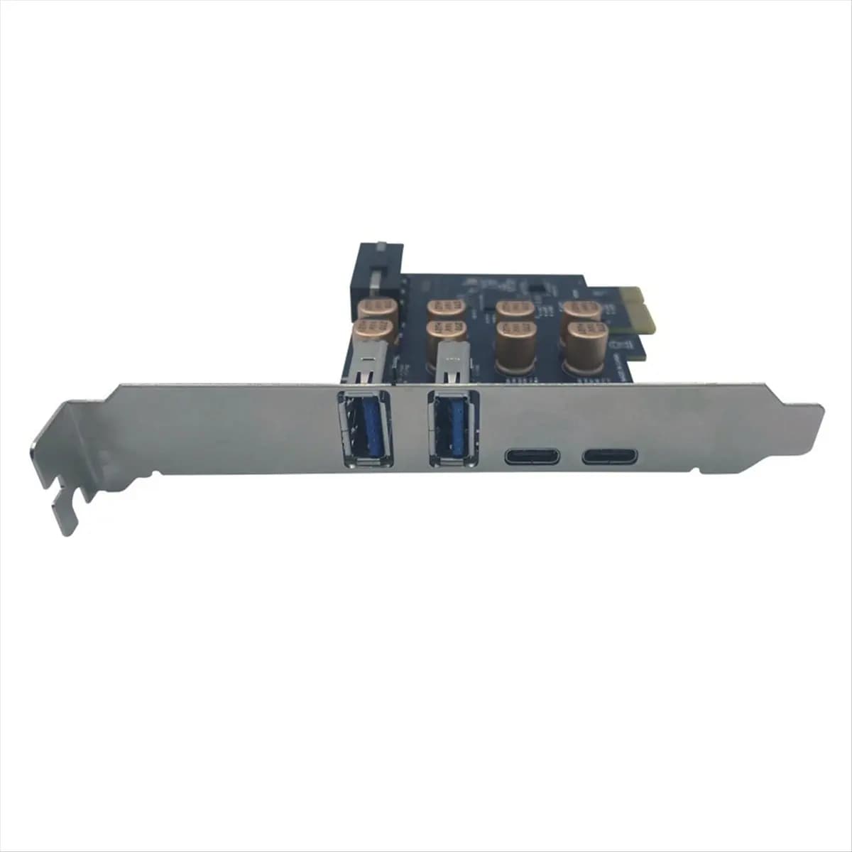 [VALUE PACK]PCI Expansion Card 4-Ports USB 3.0 + Type-C Expansion Card 5Gbps D720201 High Speed Hub for Desktop Computer 4PIN