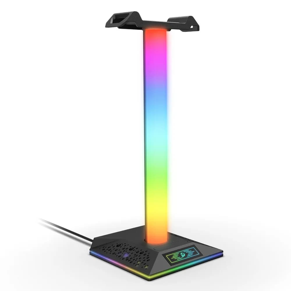 RGB earphone display Anti-slip headphone bracket Detachable throw table organizer space saving for PUBG players