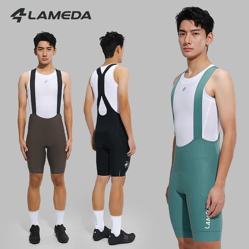 LAMEDA Shorts with cycling straps Road bike shorts padded with shock absorption Shorts with cycling straps Summer MTB shorts for breathable men