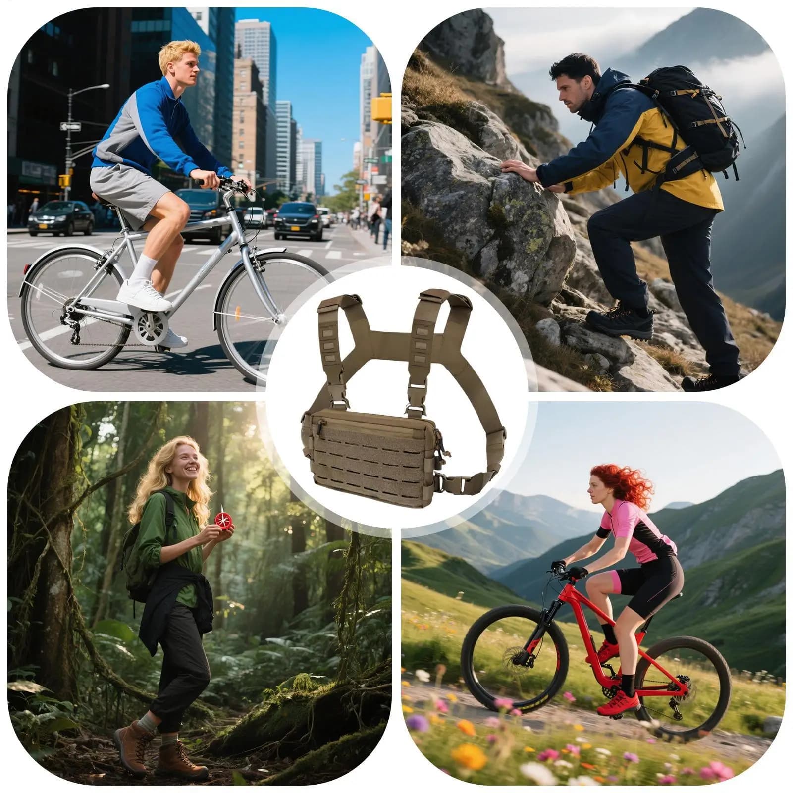 Multifunctional Adjustable Waist Waist Bag Travel Equipment for Water Exercise Cycling Fitness Walking