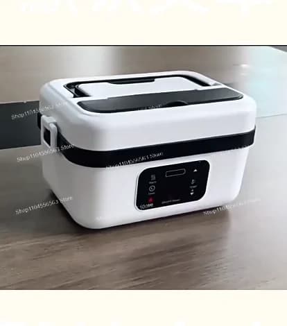 Rechargeable Heated Insulated Lunch Box, Water-Free & Plug-Free Portable Bento Box for Office Workers & Students