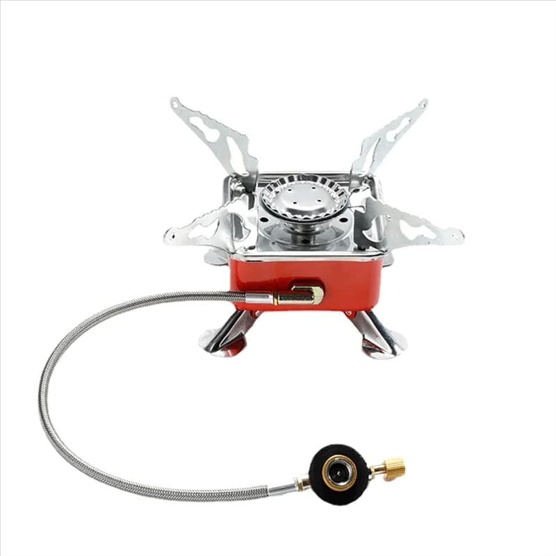 ABHS-Fornello a gas da campeggio Mini riscaldatore di grande potenza Fornello a gas Pentole Pentole da picnic portatili Barbecue Barbecue Durevole Facile da usare
