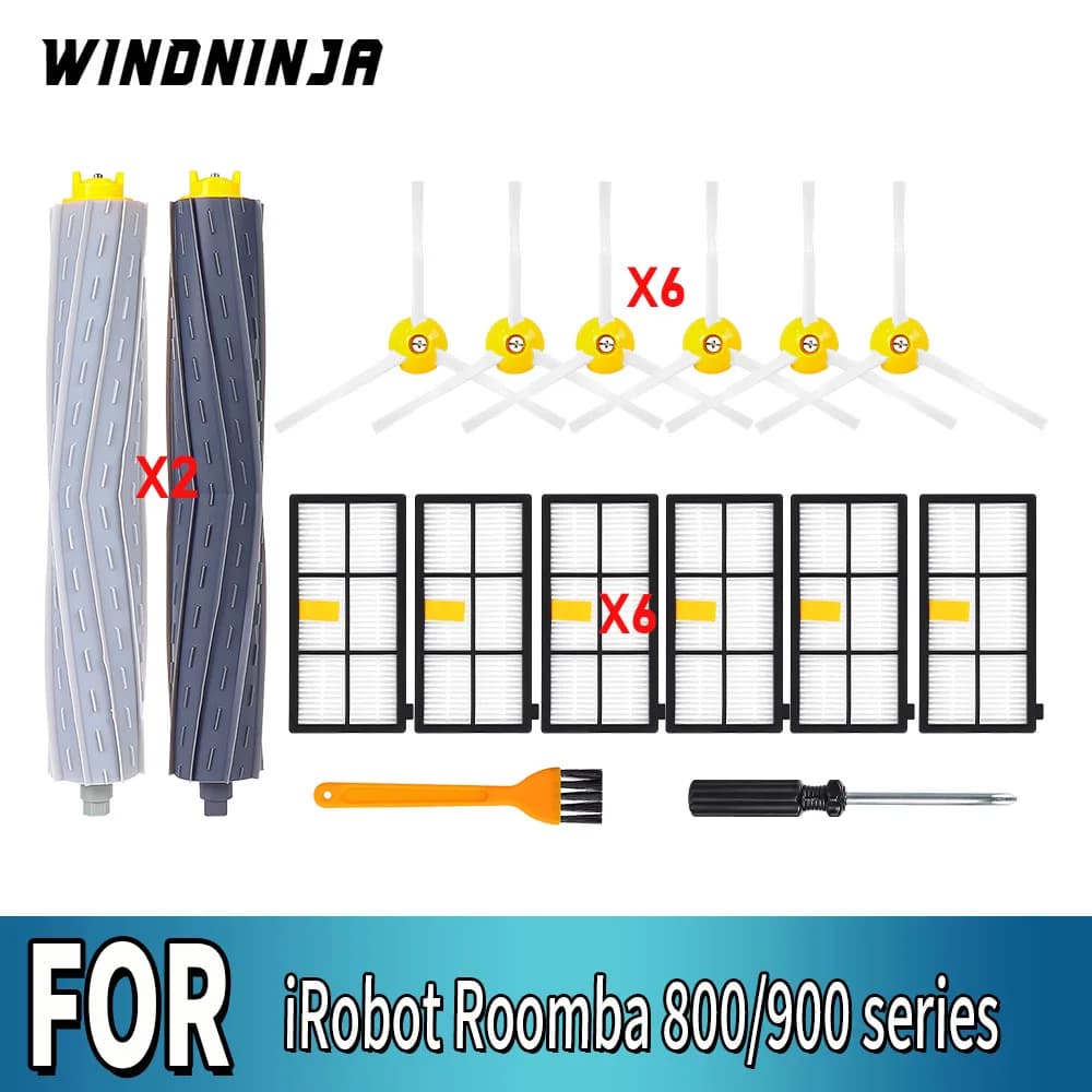 Per iRobot Roomba Serie 800 900 850 857 860 861 866 870 880 890 960 980 981 985: Spazzola laterale, Filtro HEPA e Ricambi per Robot Aspirapolvere