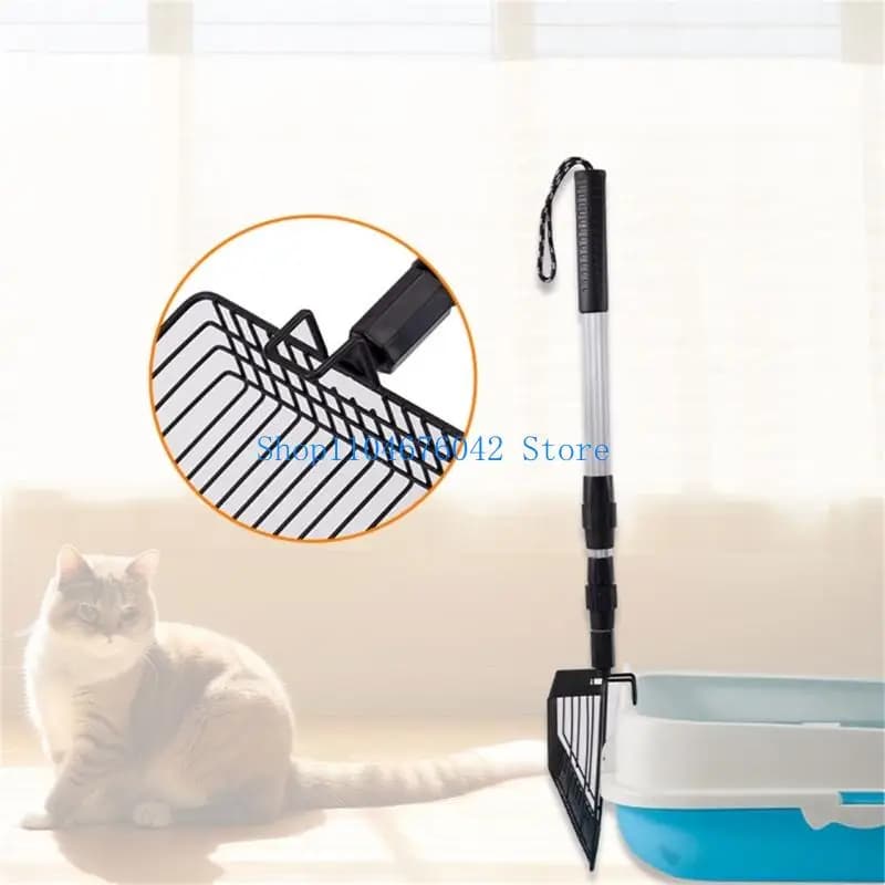 5asd Pala retrattile per lettiera per gatti, efficiente setaccio per rifiuti, per pulizia dei rifiuti animali domestici,