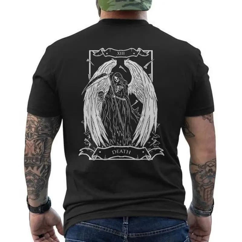 Tarot Card The Death XIII Angel Skull T-Shirt