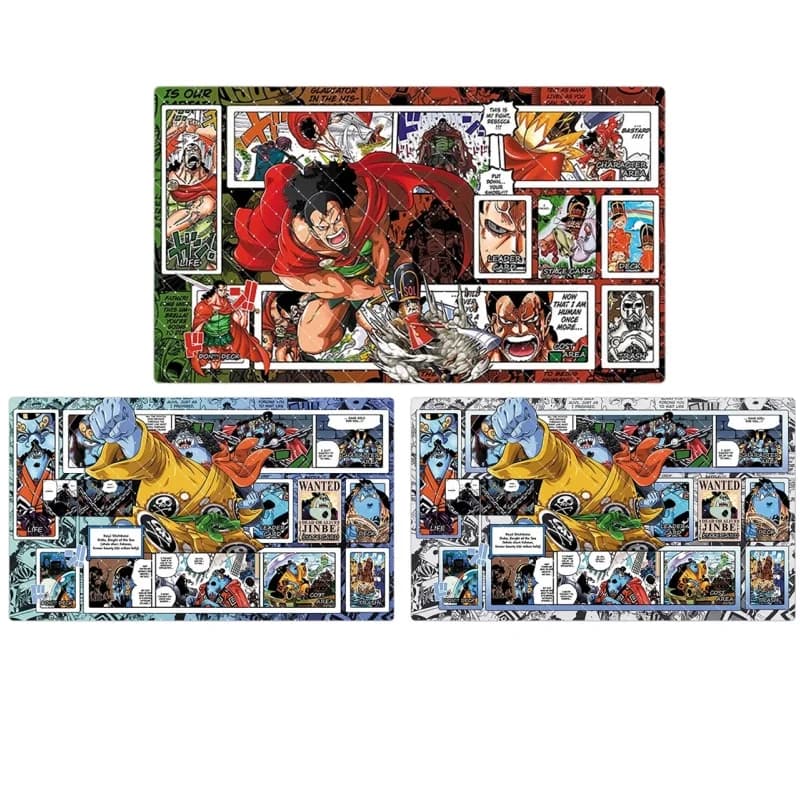 Tappetino da Gioco per Carte Collezionabili One Piece Spandam 600x350mm, Bordo Cucito 2mm, OPCG Jinbe, Tappetino in Gomma per Giocatore Singolo, Gioco di Carte, Regalo