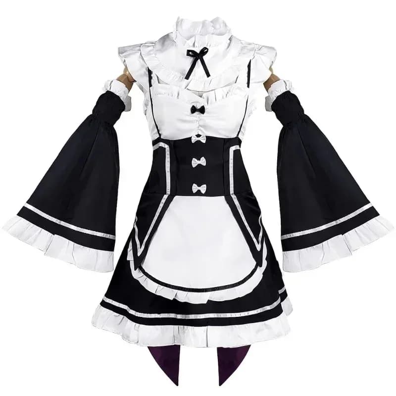 Ram Anime Re: Vita in un mondo diverso da zero Rem Maid uniforme Costume cosplay di Halloween wo4;v'5,f;6.j;8'
