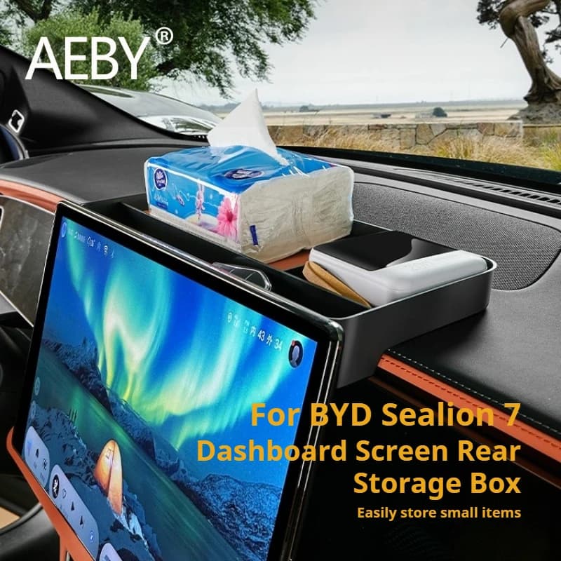 AEBY Per BYD Sealion 7 2024 Car Center Console Organizer Cruscotto Schermo Posteriore Scatola di Immagazzinaggio Anti-Slip Accessori Interni