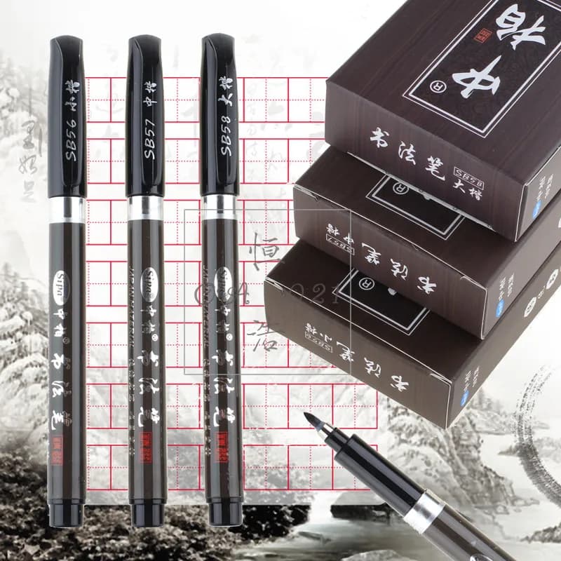 10PCS/Set Brush Pen Calligraphy Pen Chinese Words Learning Stationery StudentArt DrawingMarker Pens School Supplies