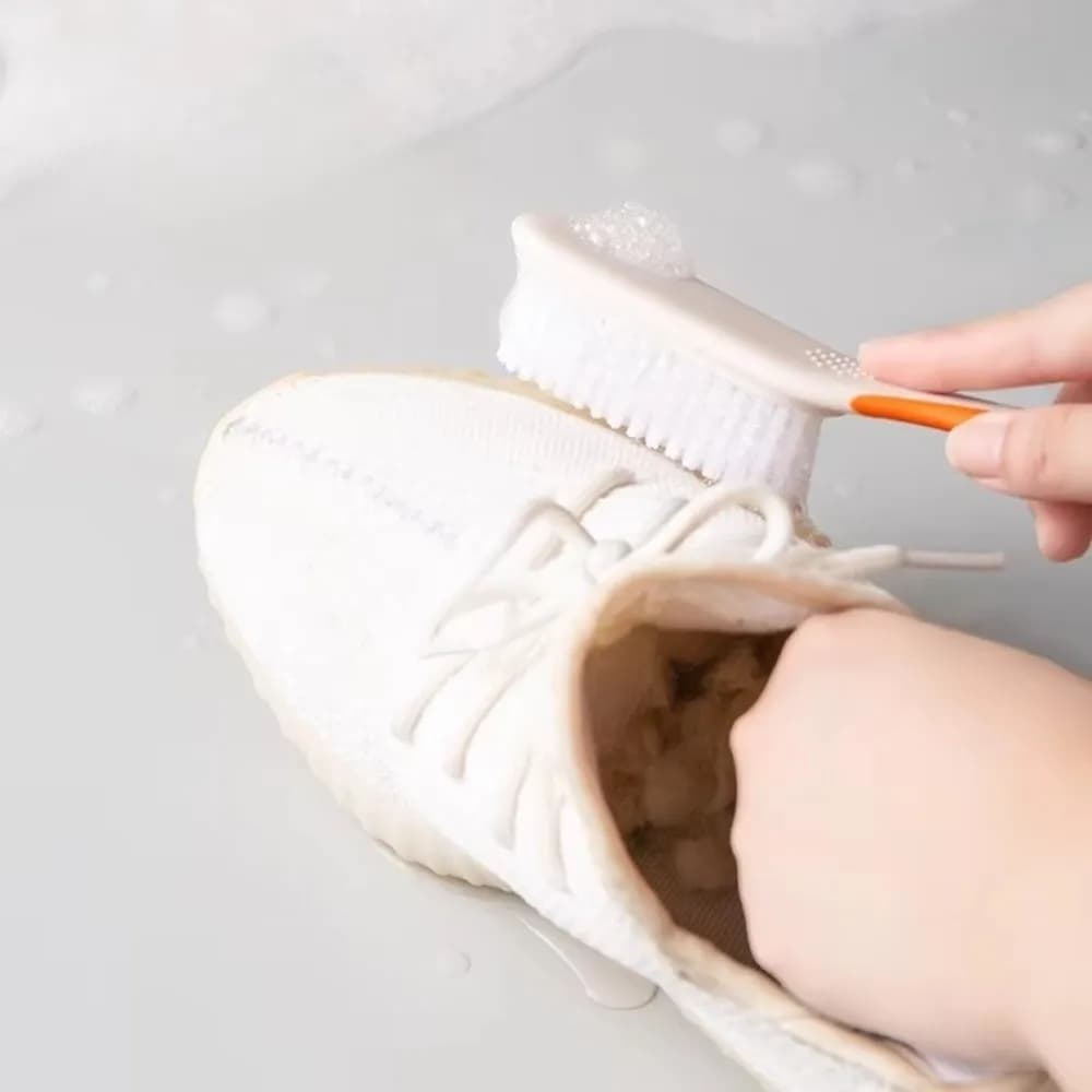 Multi-functional Shoe Brush PP Long-handled Laundry Brush Soft-bristled Contrast Design Cleaning Brush Household Cleaning Use