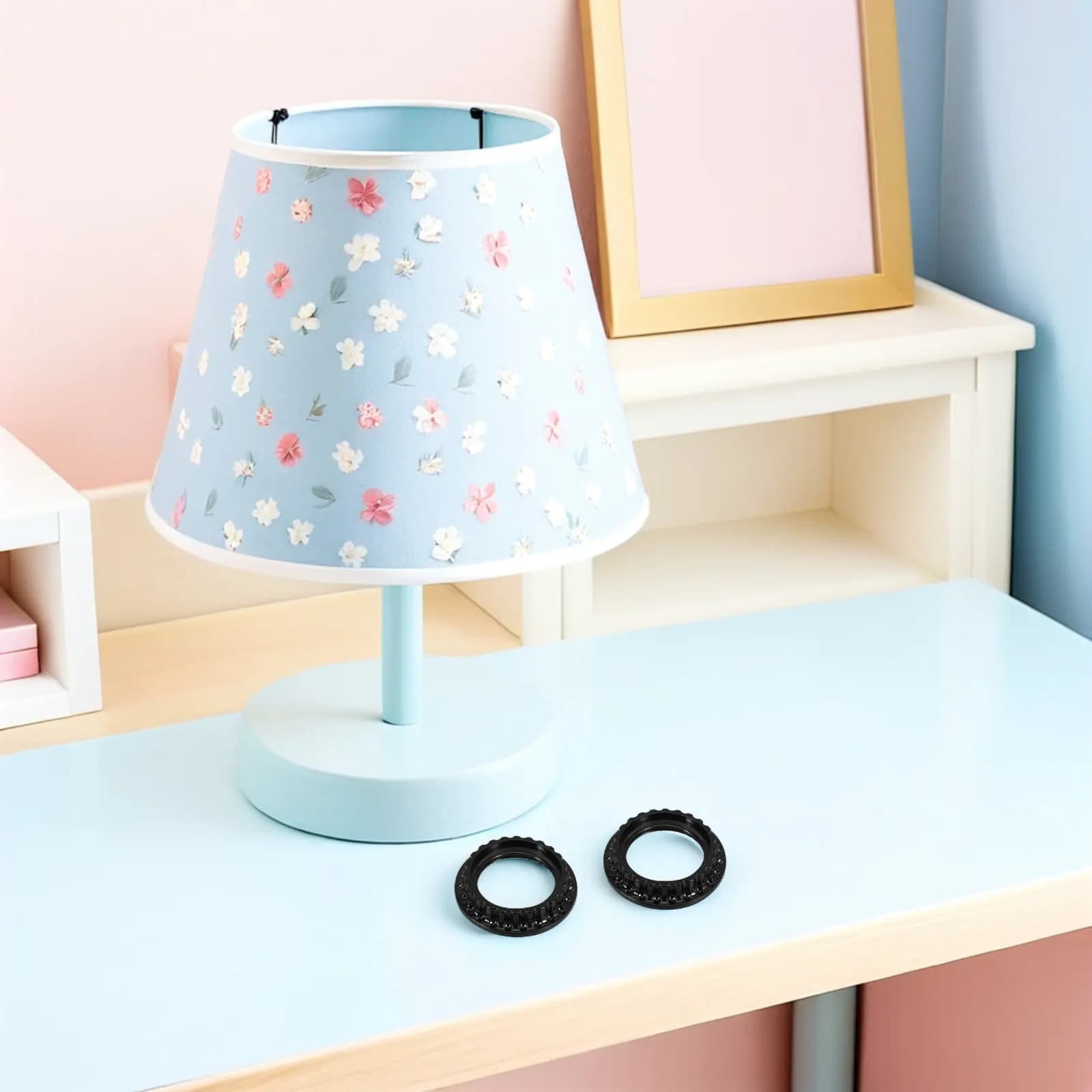 4Pcs Lamp Socket Adapter Rings E26 Base Fixing Ring Heatproof Retaining Lamp Shade Ring for Lamps and Ceiling Light