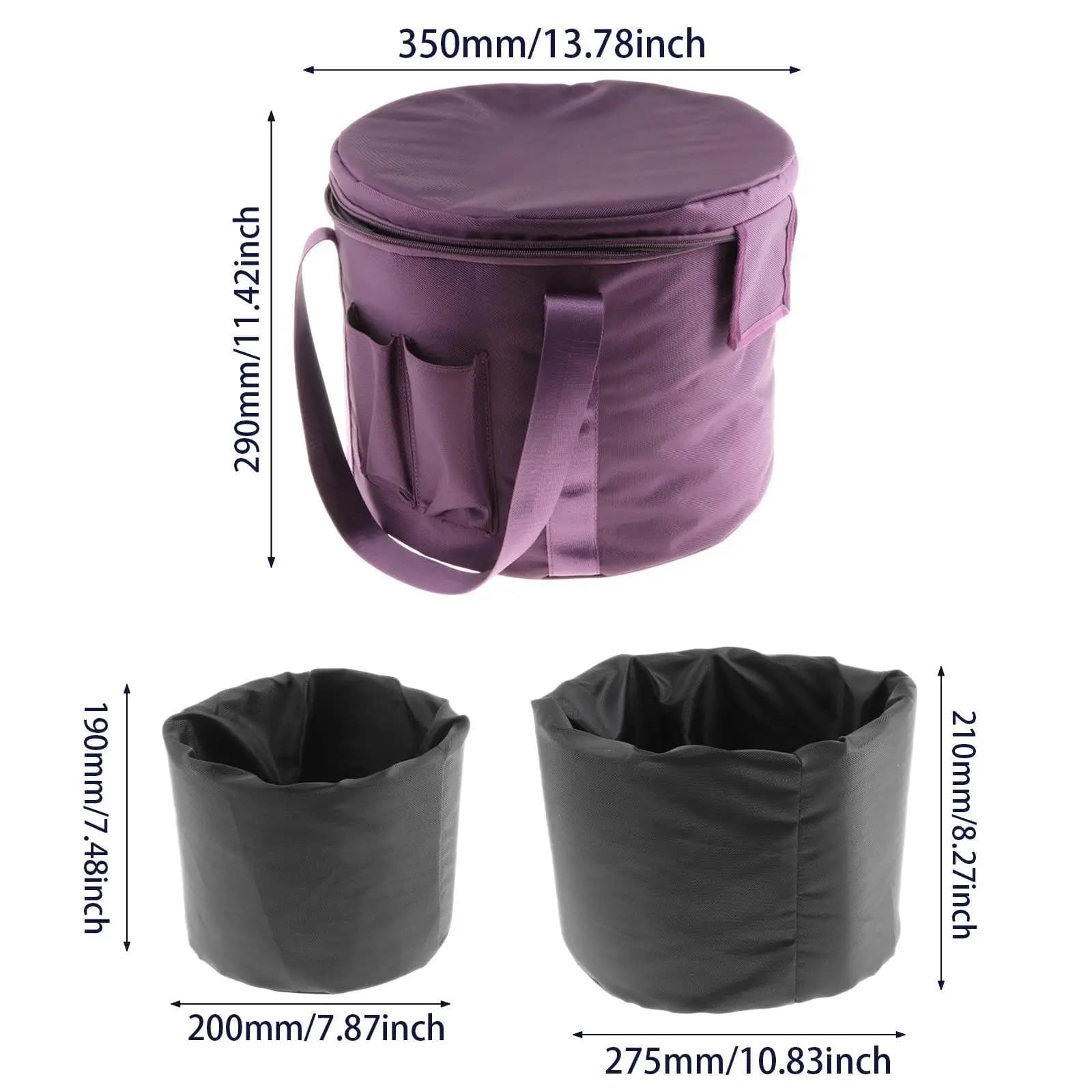 Crystal Singing Bowls Carry Case Portable Travel Bag for Travel Yoga Outdoor