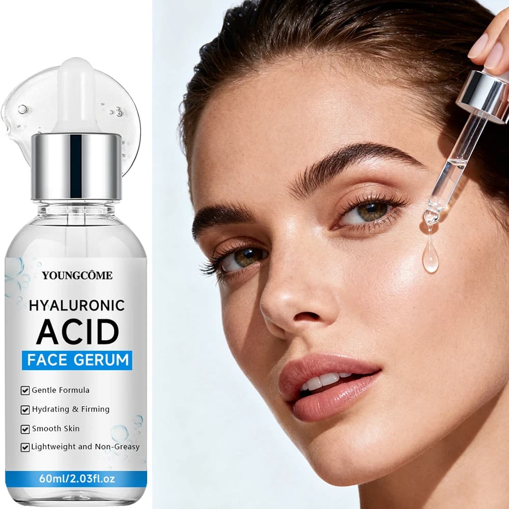 YOUNGCOME Hyaluronic Acid Serum Anti Aging Face Serum With Centella Asiatica Deep Hydration For Glowing Skin 40/60ML