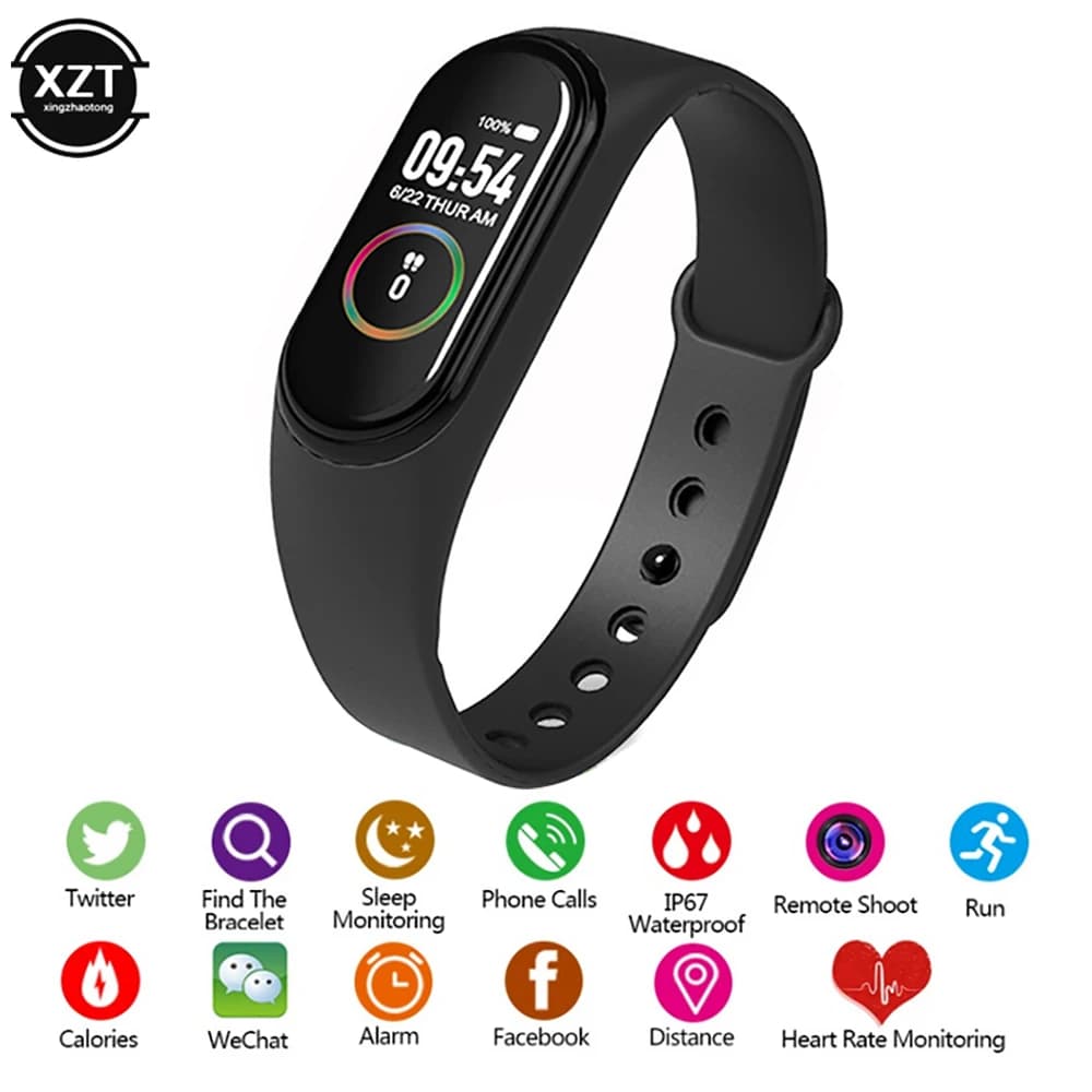 Smart Watch Bracciale Orologio impermeabile Pressione sanguigna Cardiofrequenzimetro Fitness Tracker Sport Smart Bracciale Orologio elettrico
