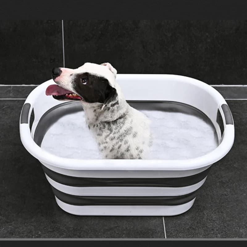 Cesto portaoggetti pieghevole multifunzionale, cesto per il bucato, vasca per il bagno degli animali domestici, organizer salvaspazio per gli spazi vuoti della doccia, cesti per il bucato
