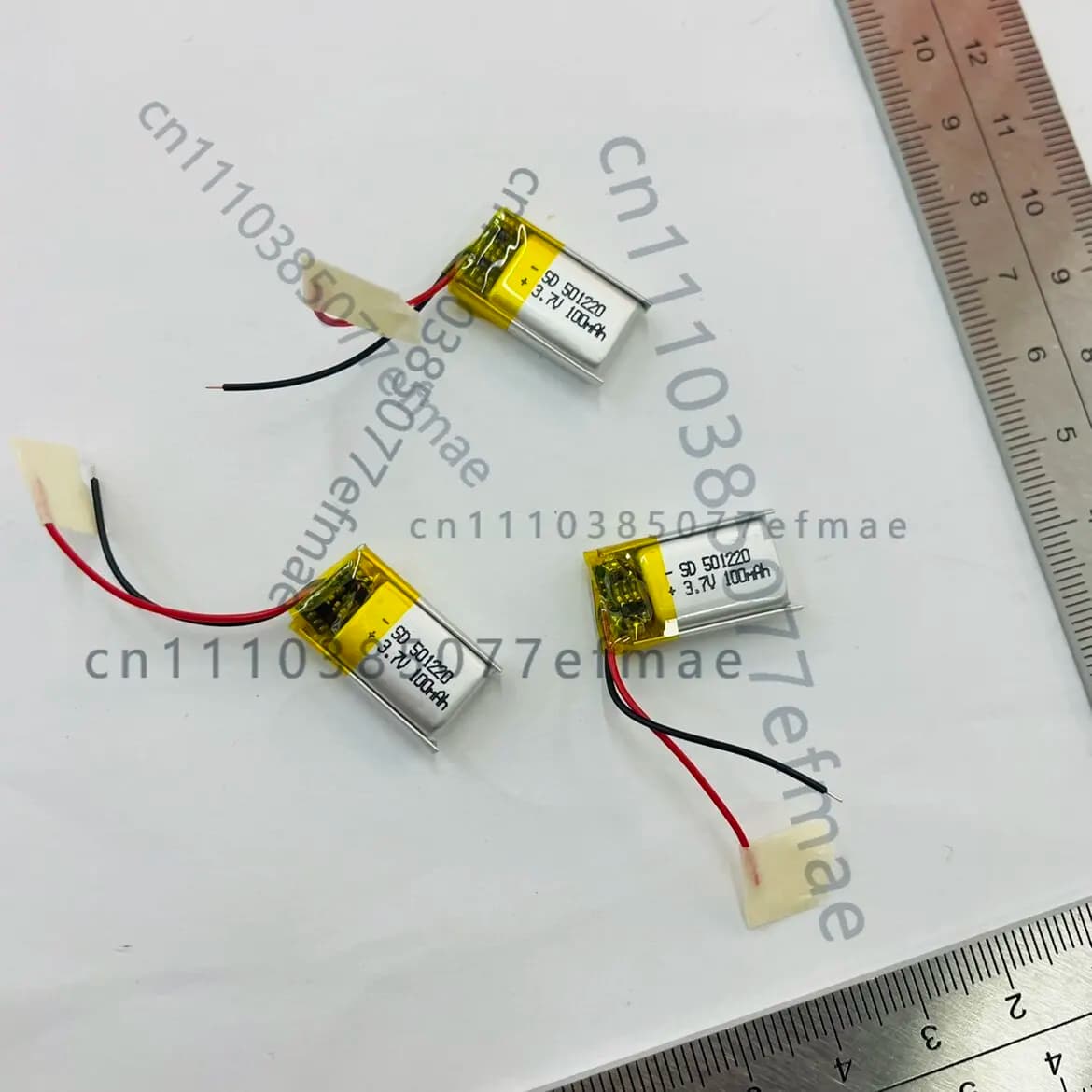 Nuova batteria ai polimeri di litio da 3,7 V 501220 100 mAh per selfie stick, braccialetto intelligente, ricarica auricolari Bluetooth