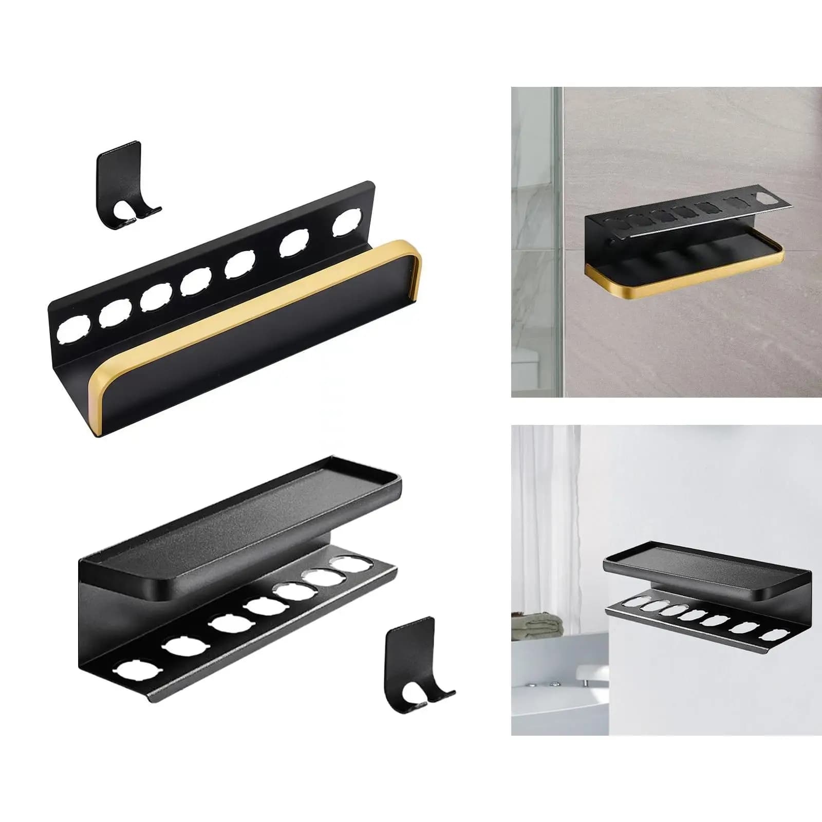 Organizer for Hairstyle Tools, Wall Mount, Bathroom shelf, Hair Dryer for Plates and Pettini