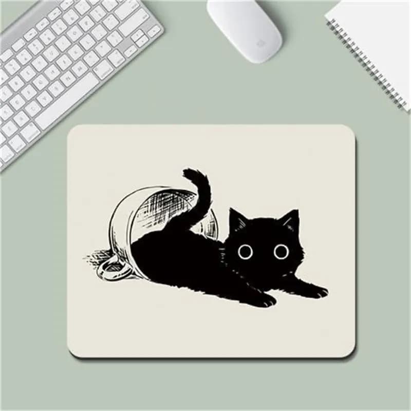 Carpet for Mouse Cat Mause Pad Play Mat Cartoon Animated Anti-slip Padding Office Accessories for Desk Mat for Mouse Simple Small Table Bearings