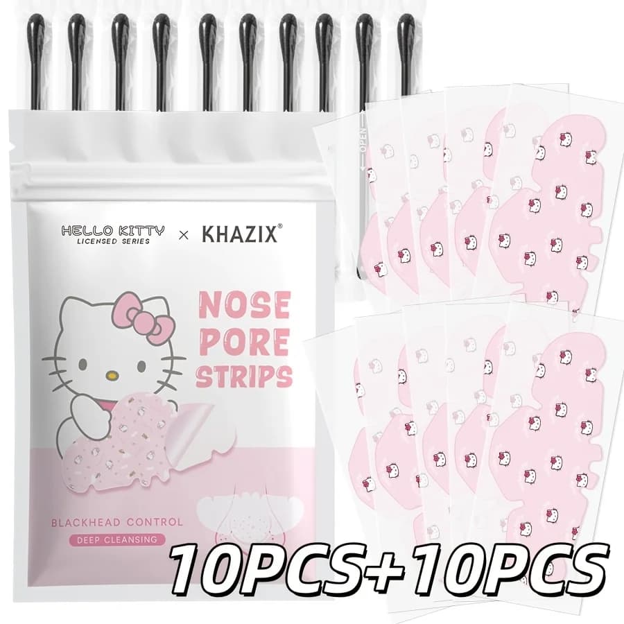 10 pieces of hydrocolloid nasal patches Hello Kitty, soft and light, comfortable to wear. Suitable for everyday use and for all skin types