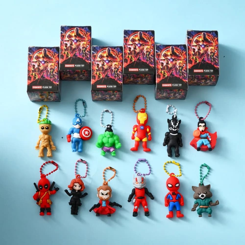 Set di 24 Figurine Marvel Spiderman in Scatole Sorpresa, Modellini Anime, Action Figure di Spider-Man, Giocattoli per Bambini, Decorazioni e Regali