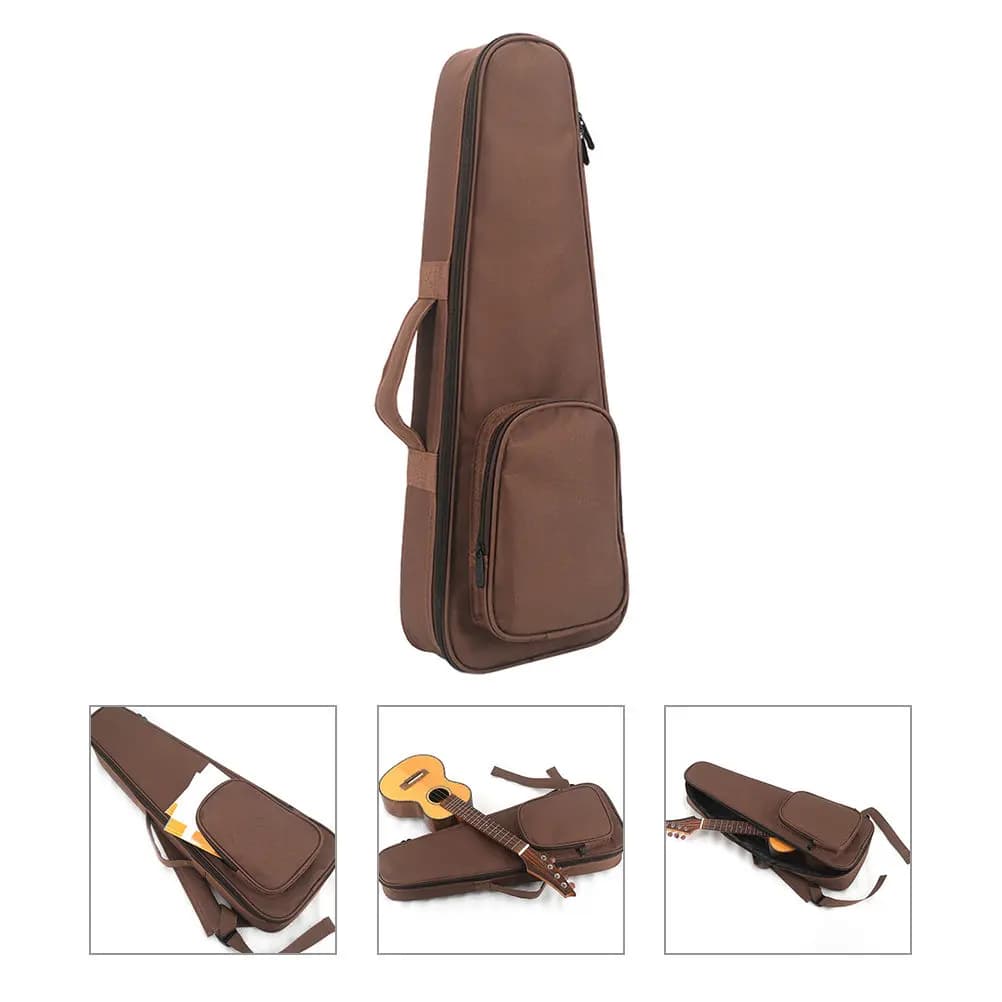 Borsa per ukulele in tessuto Oxford, borsa da trasporto leggera e portatile in cotone con ampia e comoda tracolla per i viaggi