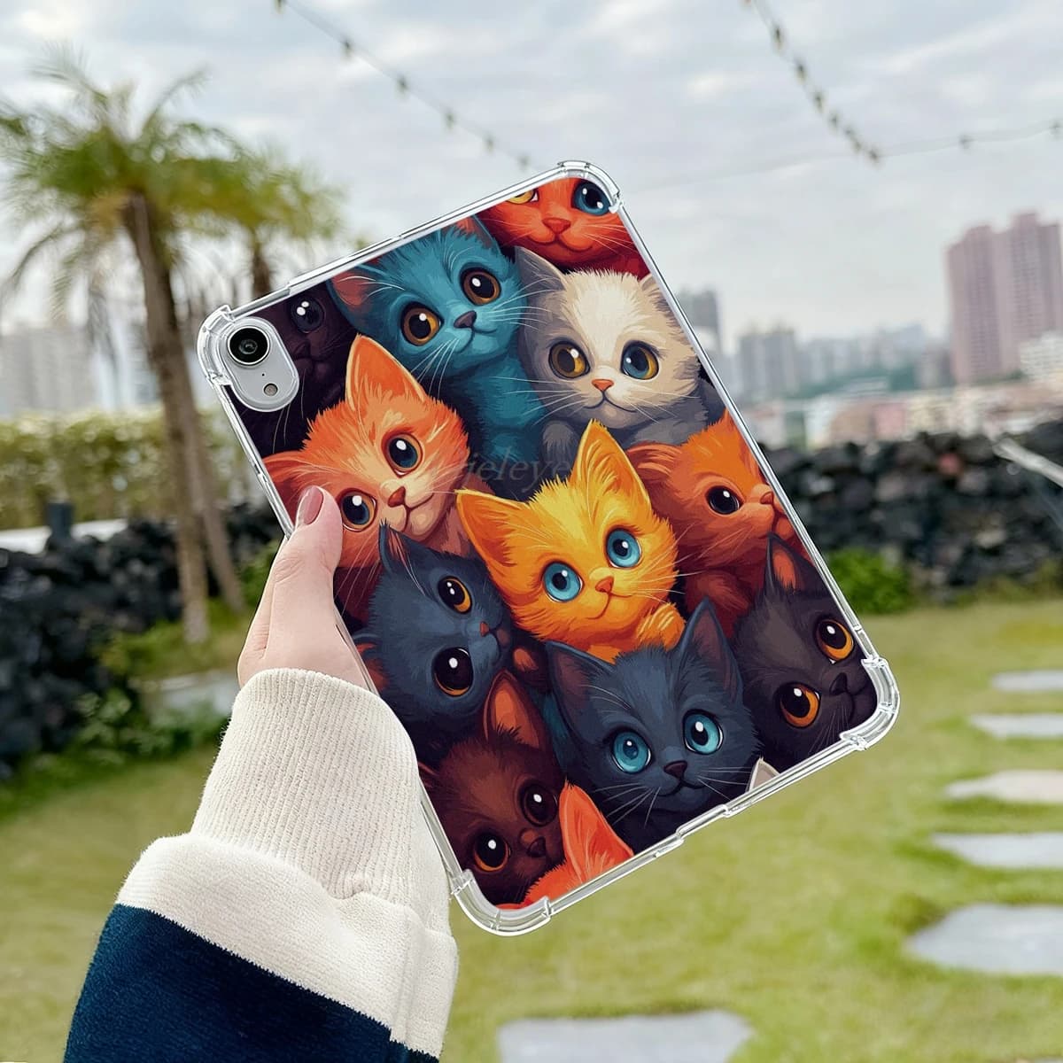 Cute Cat Tablet Case For Samsung Tab A11 Plus Case Samsung Tab S9 S10 FE 11" A9 8.7" A8 S7 S9 FE Plus 12.4" S6 Lite 10.4" Cover