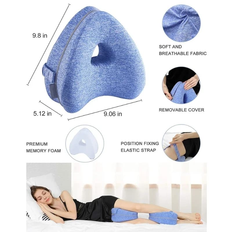Leg Decompression Knee Support Pillow, Side Sleep Cushion for Pregnant Women, Portable Travel Sleeping Pillow