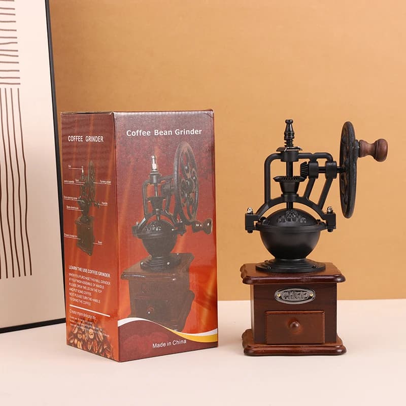 Portable Hand Cranked Coffee Grinder Compact Manual Bean Grinder for Outdoor Camping Travel