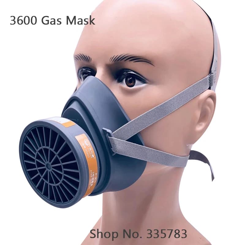 3600 Gas mask spray painting Respirator set, 95% smoke and dust particle filtration, multi-functional work safety