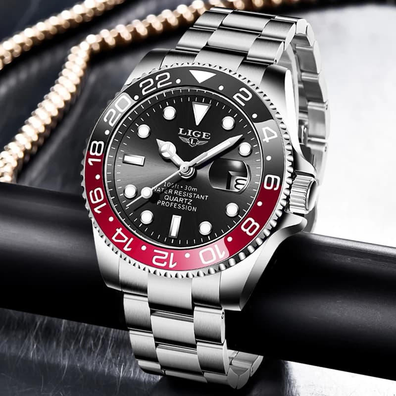 LIGE Top Brand Fashion Men's Watch Business Luxury Quartz Wrist Watch Light Waterproof Sport Watches Men's Gifts Reloj Hombre
