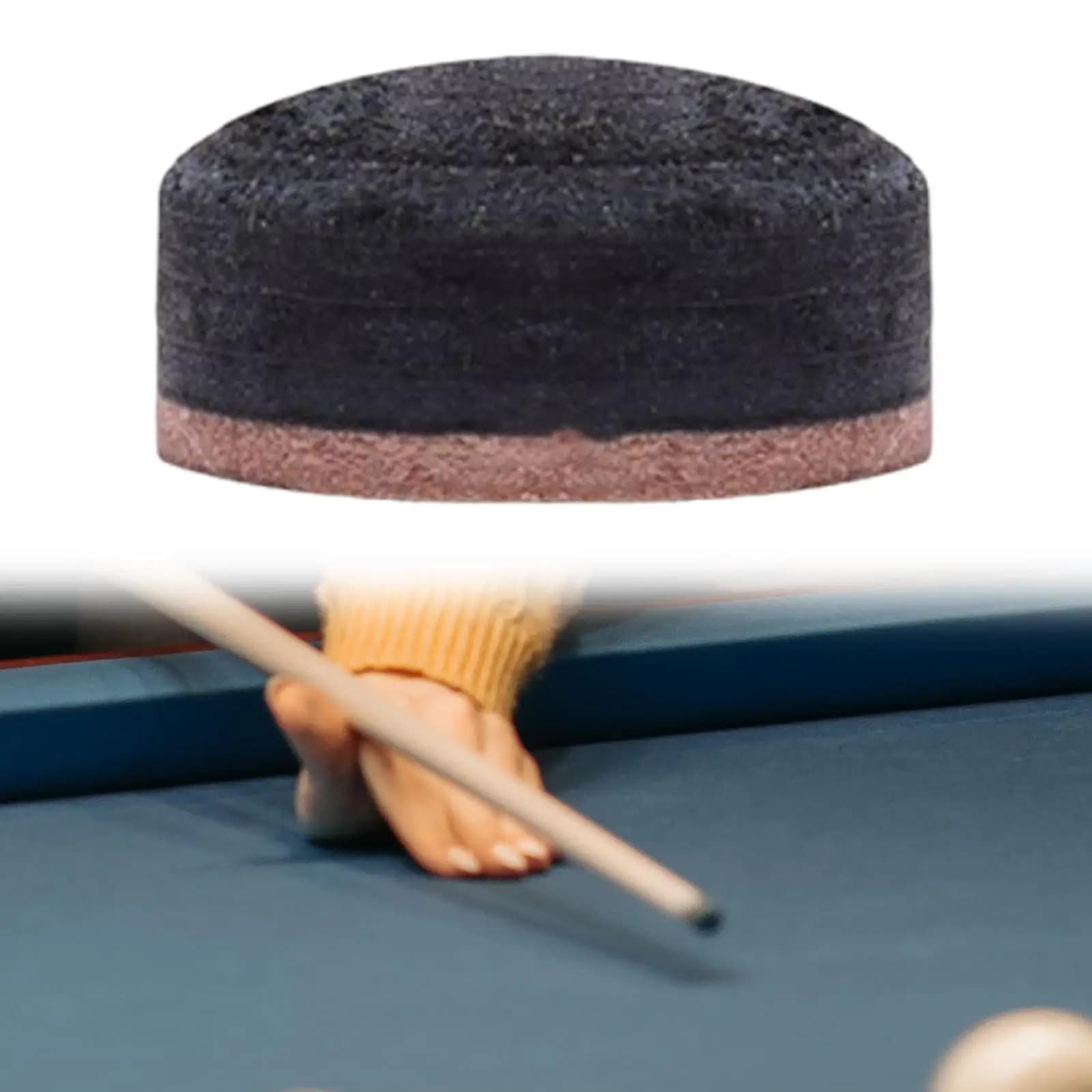 Punta per Stecca da Biliardo in PU, Punta per Stecca da Snooker a 5 Strati M/MH, Accessori per Biliardo, Marrone