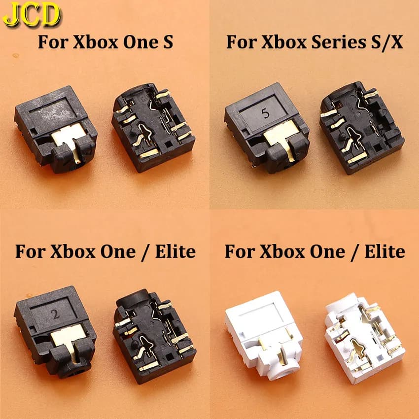 JCD 1 Piece 3.5mm Spine For Headphones Headset Connector Female Jack For Headphones For Xbox One Slim Elite Series SX Controller