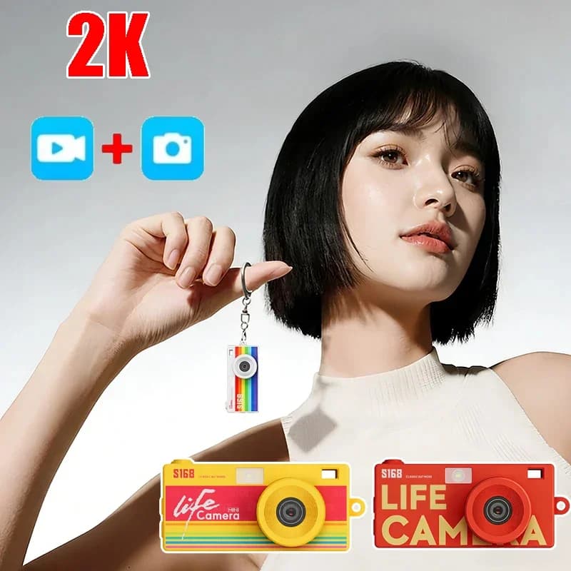 Mini Thumb Camera Backpack Pendant Portable Camera with Screen for Students High Definition Photo Upload to Phone