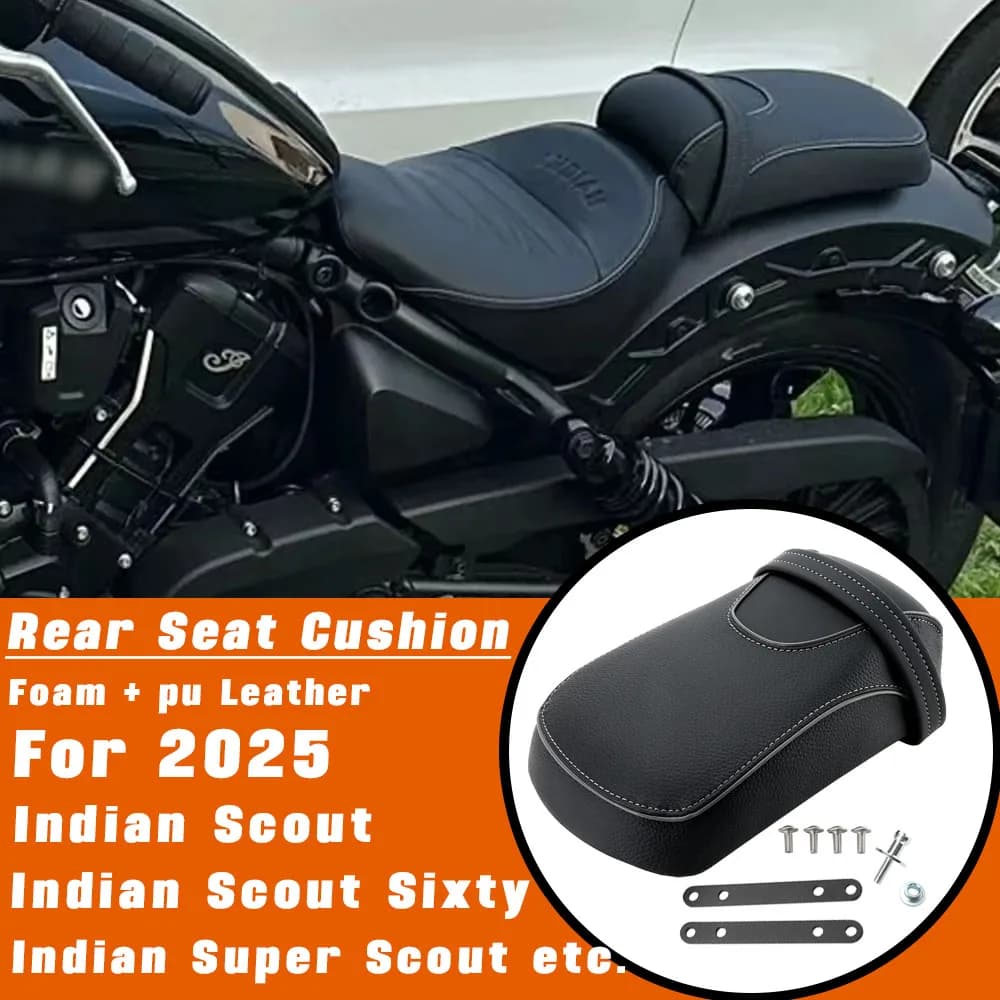 Cuscino per sedile passeggero moto per Indian Super Scout 2025 Cuscino ergonomico per sedile posteriore Indian Scout Sixty Bobber Limited