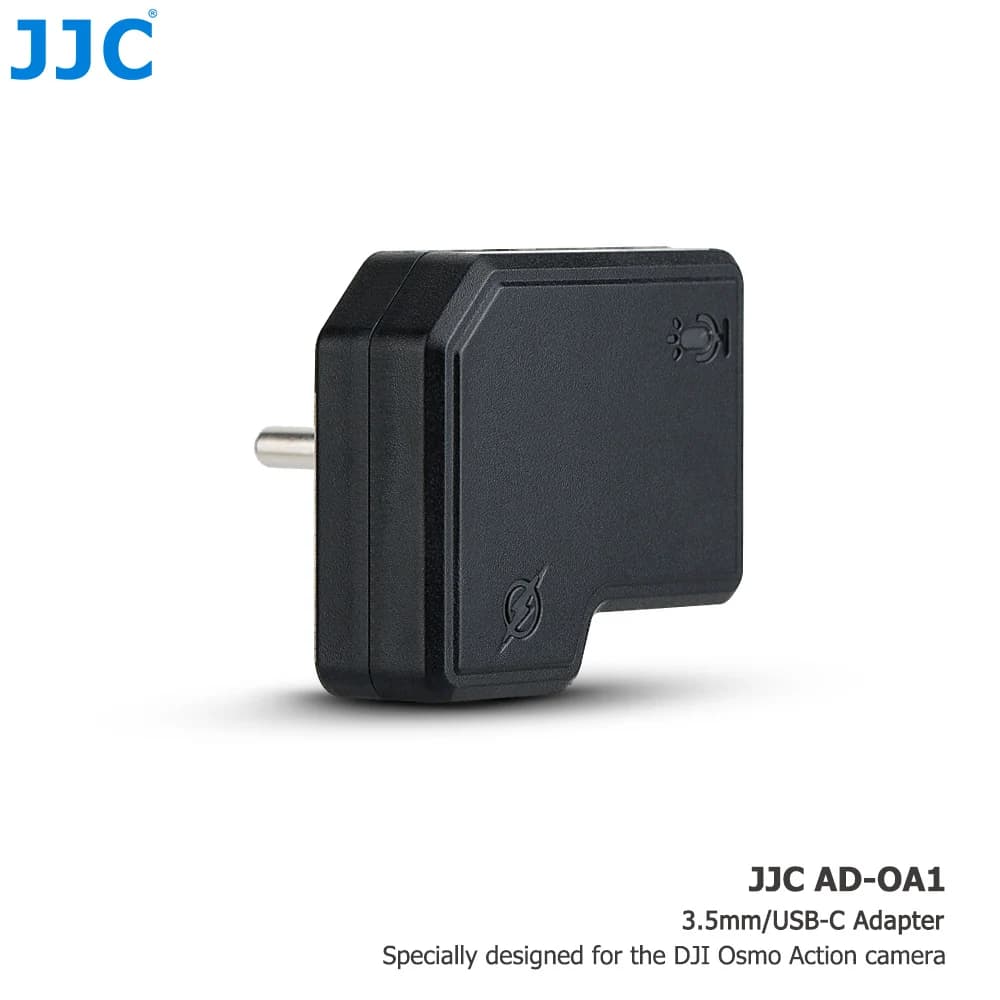 3.5 mm JJC Type C Audio/USB Adapter for DJI OSMO Action 1 camera for 3.5 mm USB C battery charging data transfer