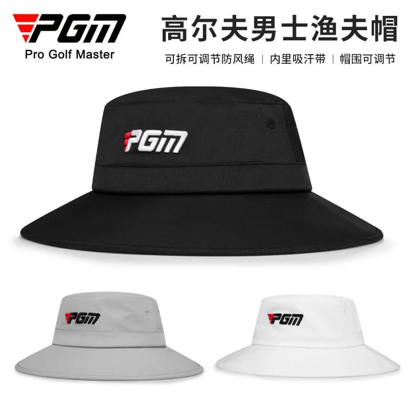 PGM Nuovo berretto da golf Berretto da pescatore da uomo Fibbia regolabile Corda antivento Circonferenza cappello regolabile Cintura per il sudore