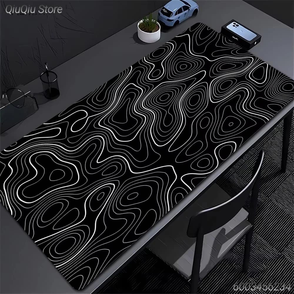 Tappetino per mouse con topografia astratta minimalista, tappetino da scrivania per laptop, tappetino da gioco impermeabile per giocatori di PC, accessorio per scrivania da ufficio