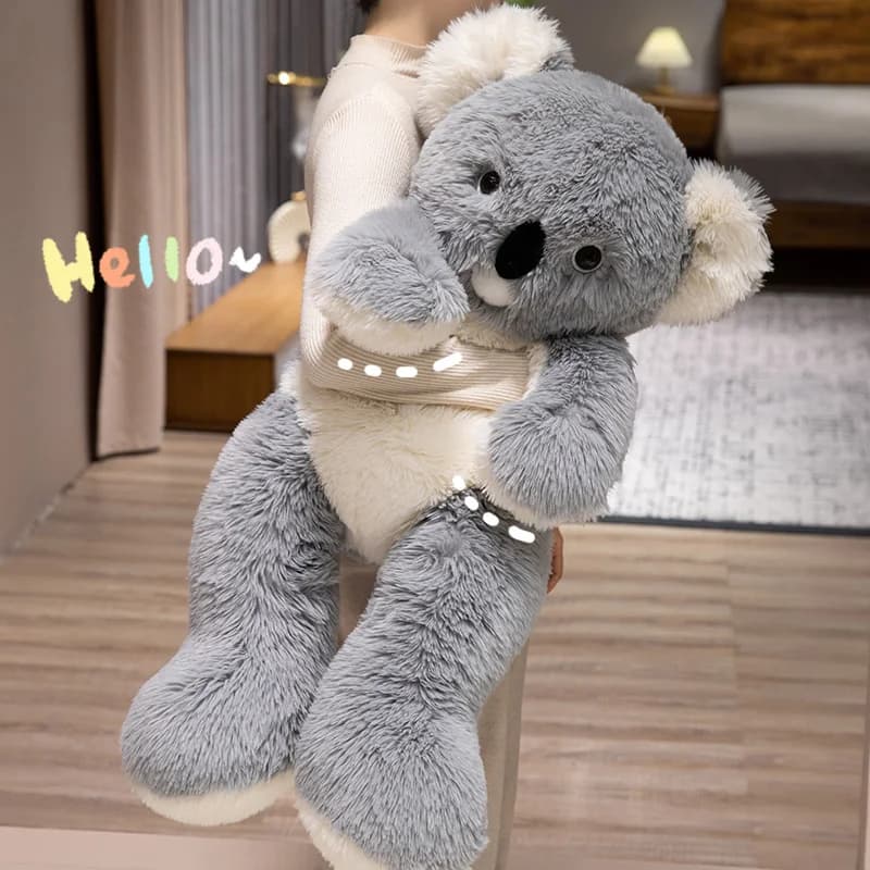 Enorme morbido Koala grigio giocattoli di peluche Simulazione Carino Australia Koala Peluche Peluche Cuscino per bambini Regali di Natale