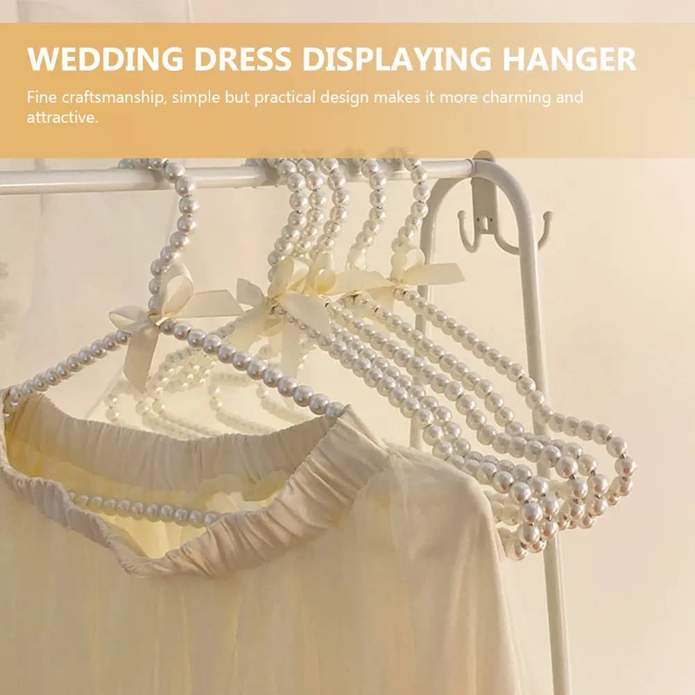 Set of 3 Artificial, Robust and Anti-slip Pearl Dresses, for Wedding Decorations and Celebrations, Multipurpose for Heavy garments