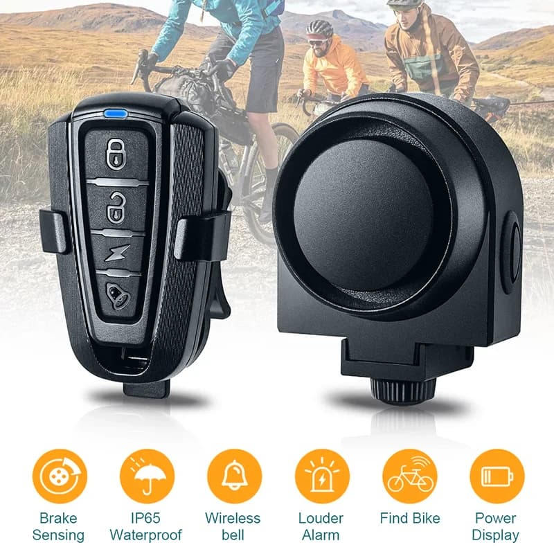 Sistema di Allarme ANTUSI per Bici e Moto, Sensore di Movimento e Vibrazione Ricaricabile, Dispositivo di Allerta Multiuso A2