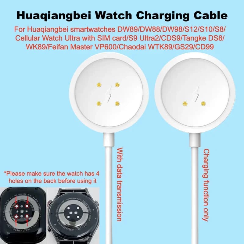 Caricabatterie per Smartwatch Huaqiangbei DW89/DW88/DW98/S12/S10/S8/Cellular Watch Ultra/S9 Ultra2/CDS9/DS8/WK89/VP600/WTK89/GS29/CD99