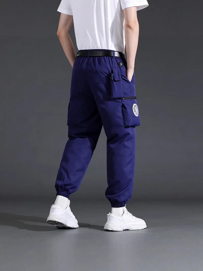 Summer Cooling Air Conditioner Pants for Men Outdoor High-temperature Heatstroke Prevention Work Trousers USB Charge Fan Pants